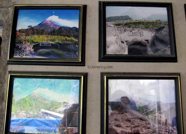 Merapi area, before and after the eruption.