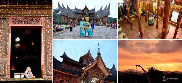 Di dalam istana, pengunjung bisa menyewa satu set pakaian adat ala Minang.